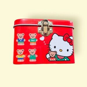 Vtg Hello Kitty Storage Tin
